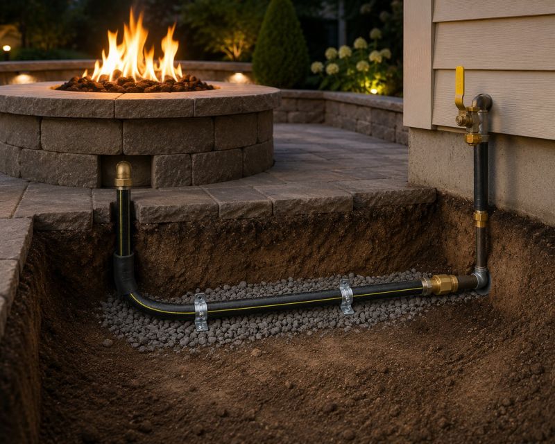 Fire Pit Gas Line Installation in Fort Lauderdale, FL