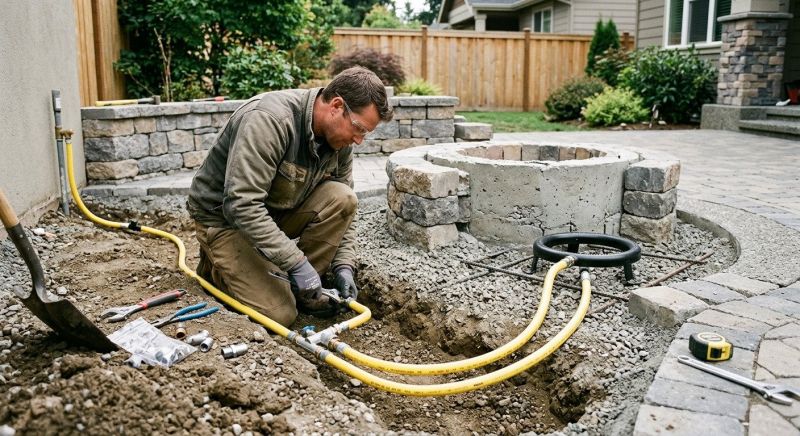 Fire Pit Gas Line Installation in Columbus, OH